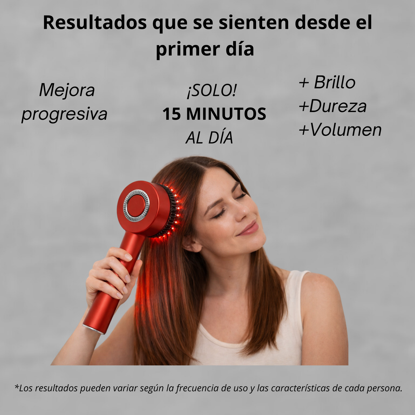 Cepillo Capilar Masajeador led